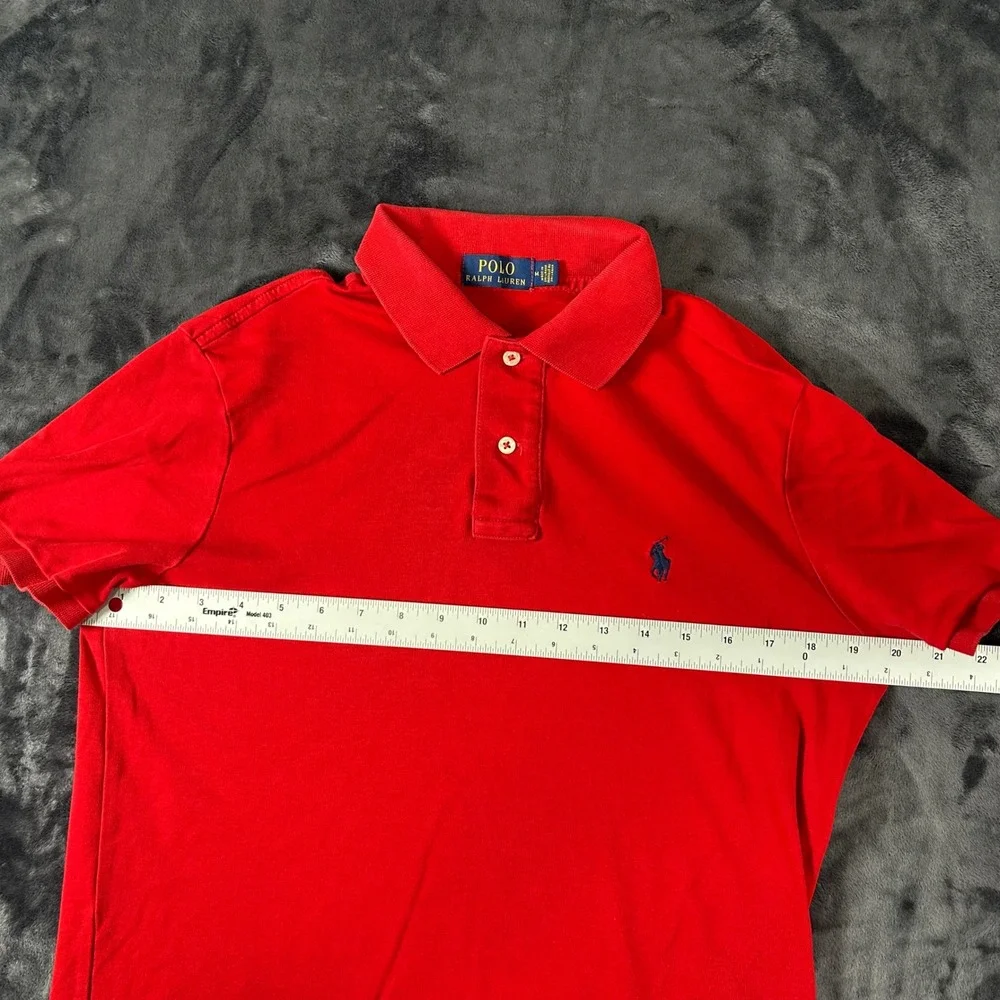Polo Ralph Lauren Polo Shirt Mens M Red Short Sleeve Pony Logo Cotton